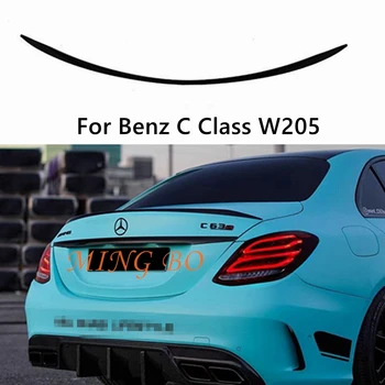 За Mercedes W205 C-class 2015-2020 C205, 4-Врати C63/AMG/PSM Стил ABS Лъскава Черна Кола Опашката Украса Крило на Задния Спойлер на багажника Изображение