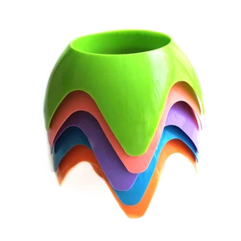 5 опаковки плажни подстаканников с пясък за напитки, цветни преносими поставки за чаши от полипропилен Изображение