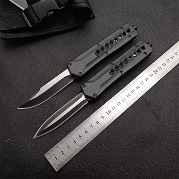 Micro OTF Tech Knife UT Series 440 Стоманен нож Твърдост 57HRC, Дръжката е от цинково-алуминиева сплав, джобен Нож за самозащита На открито Изображение