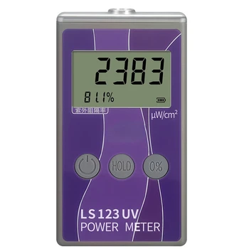 Преносим UV-метър LS123 Измерва Мощност на ултравиолетова радиация, Интензивност, Плътност отклонения Изображение
